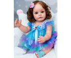 55Cm Reborn Toddler Girl Full Body Silicone Princess Hand-Detailed Paiting Rooted Hair Waterproof Toys For Girls
