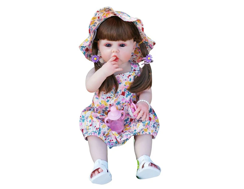 55cm Reborn Girl Full Body Silicone Already Painted Finished Reborn Doll Girl Collectible Art Doll