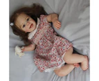 60CM Already Painted Finished Doll As Picture Reborn Toddler Yannik Lifelike Soft Touch with Long Curly Hair 3D Skin Doll Gift