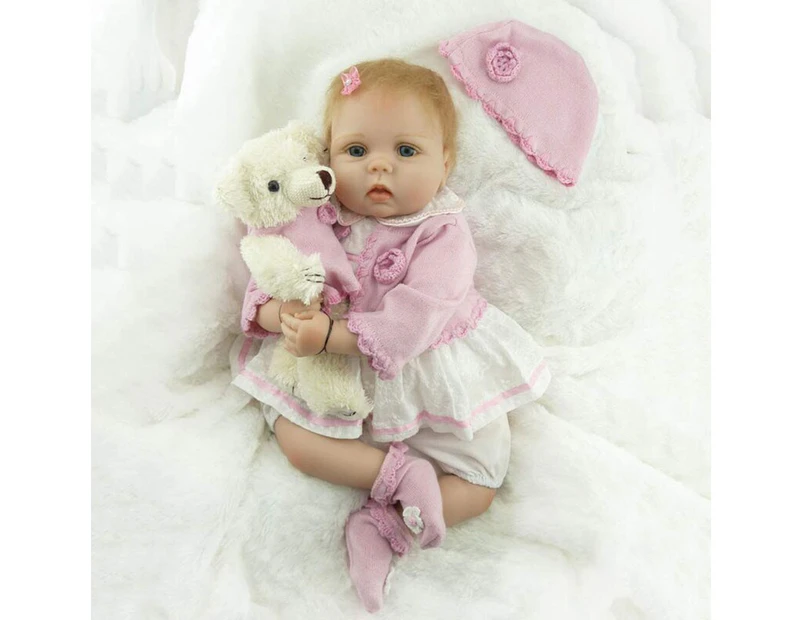 55CM Bebe Reborn Dolls Soft Silicone Newborn Baby Reborn Doll 22inch Lifelike Real Bebe Doll for Children Birthday Xmas Gift