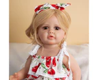 55CM Full Silicone Vinyl Reborn Baby Dolls Ordinary Painting Sweet Face Lifelike Betty Doll Toys Soft Playmate Birthday Gift