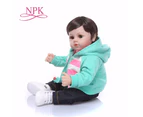 NPK 48cm Silicone Reborn bebe Baby Dolls brinquedo menina Alive New Realistic Boneca Lifelike Real Girl Doll Birthday gifts