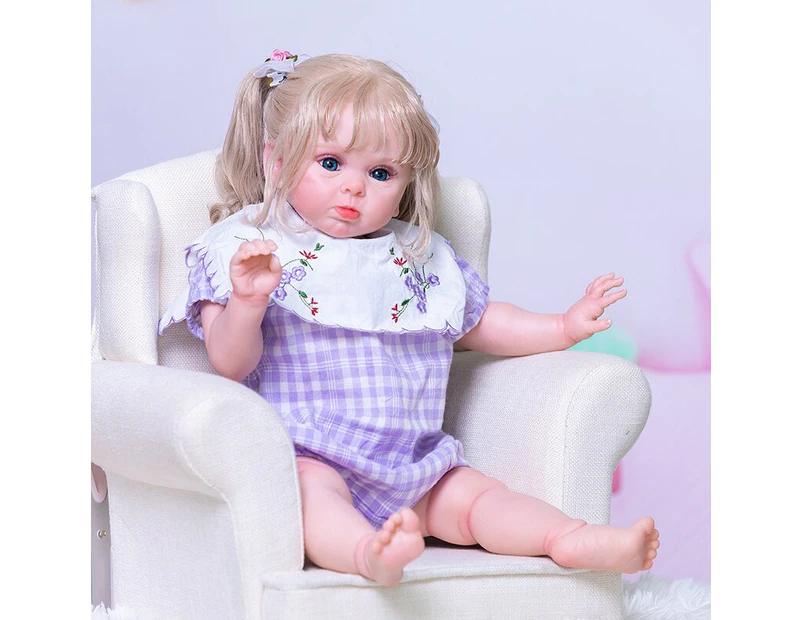 60CM Real Picture 3D Skin Multiple Layers Painting Visible Veins High Quality Reborn Girl Doll Adelaide with Straight Legs