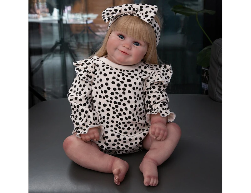 60CM High Quality 3D Painted Maddie Reborn Toddler Dolls 60 CM Soft Silicone Realistic Reborn Toys Doll for Kids Birthday Gift