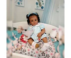 60CM Reborn Toddler Tutti In Dark Brown Skin Baby Girl Doll Lifelike Soft Touch High Quality 3D Skin Art Doll Gift