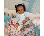 60CM Reborn Toddler Tutti In Dark Brown Skin Baby Girl Doll Lifelike Soft Touch High Quality 3D Skin Art Doll Gift