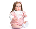 60CM Reborn Doll High Quality YANNIK Huge Size Baby Reborn Toddler Popular Girl Doll Soft Cuddle Body with Rooted Brown Hair