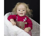 60CM Reborn Toddler Girl Reborn Doll Yannik Blond Hair Beautifully Hand Painted 3D Skin with Visible Veins Rooted Hair
