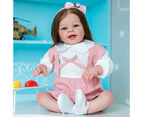 60CM Reborn Doll High Quality YANNIK Huge Size Baby Reborn Toddler Popular Girl Doll Soft Cuddle Body with Rooted Brown Hair