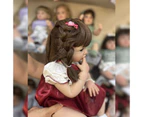 60CM Reborn Doll Toddler Girl Princess with Brown Hair Soft Cuddly Body Doll Christmas High Quality Gifts for Girls