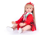 60CM Reborn Doll Toddler Princess Dolls Long Blond Hair Lifelike Bebe Doll Reborn Toys for Girls Chirldren's Day Gift