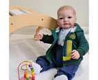 60CM Reborn Soft Body Cuddly Tobiah Boy Doll Lifelike Soft Touch Genesis Painted Doll with Visible Veins Reborn Boy