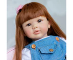 60CM Large Size Reborn Toddler Princess Silicone Vinyl Cute Realistic Baby Bonecas Girl Babe Doll Cute Birthday Christmas Gift