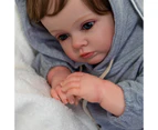 60CM Huge Baby Reborn Toddler Boy Doll Tutti Lifelike 3D Painted Skin with Visible Veins Hand Rooted Hair Collection