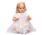 60CM Handmade High Quality Reborn Toddler Maggie Detailed Lifelike Painting Rooted Long Curly Hair Collectible Art Doll Doll Toy