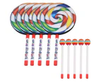 5Pieces Lollipop Drum Education Toys for Baby Kids with Mallet 7.9 Inch