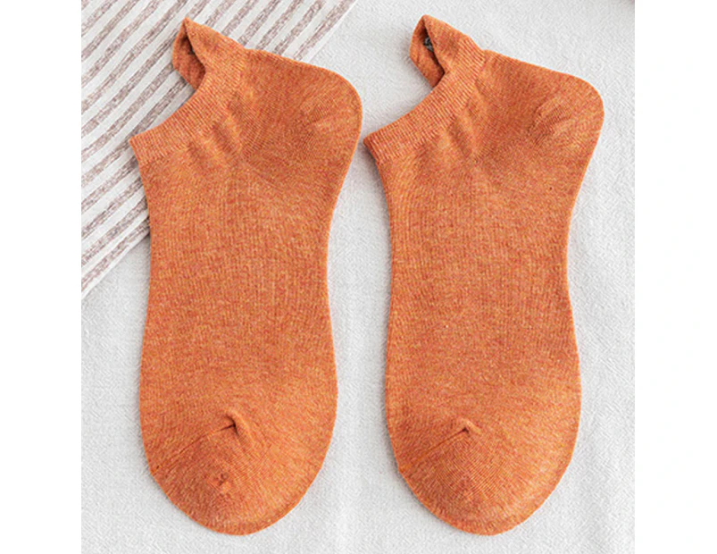 Women Men Summer Casual Ankle Socks Cartoon Low Cut Boat Sock Trainer  Cotton Socks - Orange .au