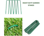 Garden Staples U Shaped Steel Pins Ground Stakes Pegs Spikes for Lawn Sod Weed Landscape Grass Fabric Netting, 30PCS x Pack