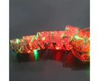 1 Roll Christmas Style Stylish Ribbon String Light Plastic LED Beautiful String Light Decor for Party Red Multicolor Light