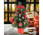 30cm Decorated Fadeless Mini Christmas Tree PVC Great Visual Effect Artificial Christmas Tree Table Decor Red