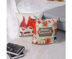 4Pcs Cushion Cover Merry Christmas Decorative Cushion Cover 45x45 cm