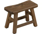 Small rustic wooden stool for fishing and living room 27 x 13 x 21 cm (wood)