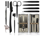 Kit, 8in1, Multipurpose Eyebrow Tweezers Kit, Eyebrow Shaping, Grooming and Trimming Kit, Includes Razor, Pencil, Scissors and Brush with Comb