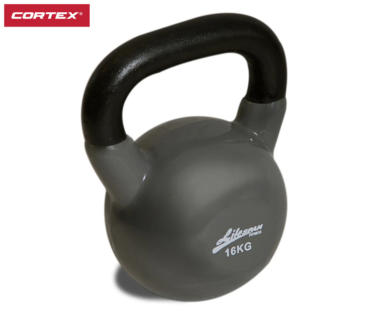 CORTEX 16KG CAST IRON KETTLEBELL  - Grey