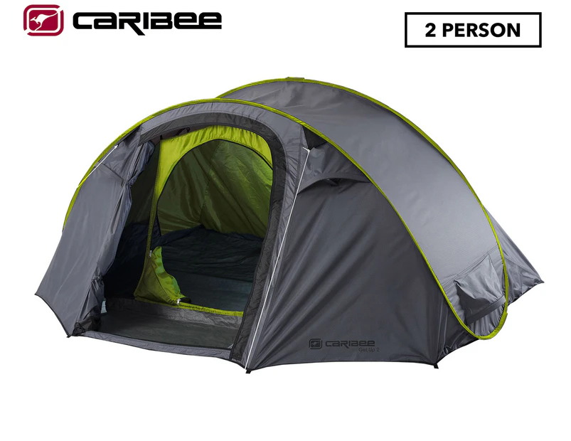Caribee Get Up 2-Person Instant Pop-Up Tent - Grey/Green
