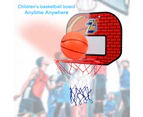 1 Set Basketball Stands with Suction Cups Indoor Game Plastic Basketball Backboard Hoop Set for Children