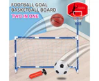 1 Set Soccer Goal Pool 2-in-1 Parent-child Interaction Outdoor Football Pool Goal Toy with Basketball Hoop Gift for Boys