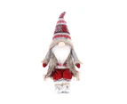 Faceless Doll Vibrant Color Adorable Appearance Big Nose White Whisker Super Soft Decorative Cloth Battery-Powered LED Faceless Dwarf Toy Decor for Home A