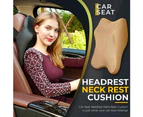 Memory Cotton Auto Car Seat Headrest Head Neck Rest Pad Sleep Pillow Cushion-Black