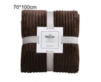 Skin-friendly Soft Throw Blanket Polyester Air Conditioned Blanket for Sofa-Coffee