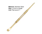 Smoke Carving Tool Easy to Operate Excellent Corrosion Resistance Stainless Steel Wax Oil Cleaning Tool for Adult-Golden