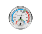 Large Round Dial Analog Indoor Thermometer Hygrometer Humidity Temperature Meter-White