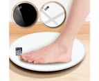 Household Round Shape Rechargeable Battery Electronic Weight Body Bathroom Scale-White Rechargeable