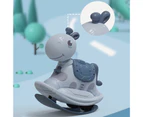 Children Press Sliding Toy Rocking Horse Cartoon Inertial Animal Pull Back Car-Green
