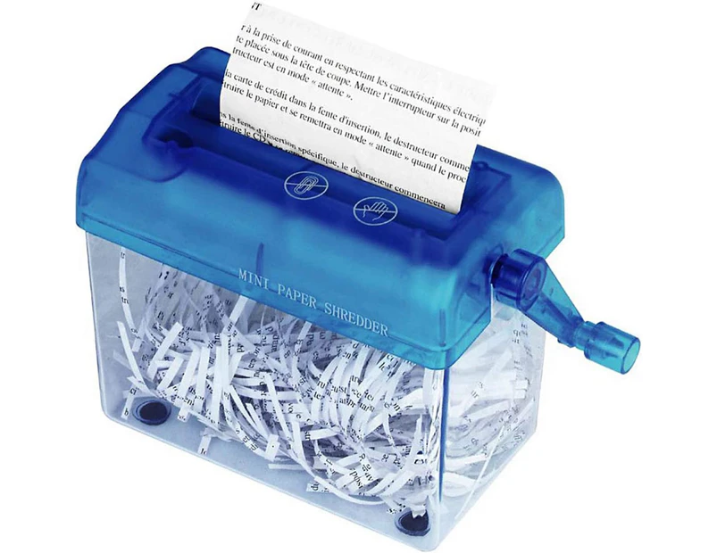 Portable Mini and Shredder Manual Paper Shredder for  Sheets Hand Crank Paper Shredder for Invoices Small Notes Letters