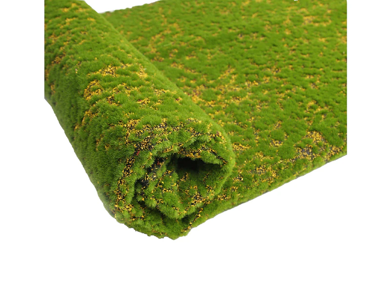 Fake Grass Foldable Beautiful Natural Artificial Moss Grass for Living Room-Yellow Dot*