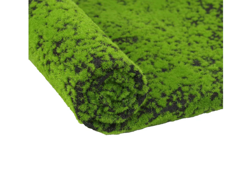 Fake Grass Foldable Beautiful Natural Artificial Moss Grass for Living Room-Black Coffee Dot