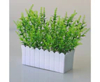 Artificial Plants Bonsai Natural Realistic Lightweight Table Decor Fresh Keeping Fake Grass Bonsai for Desktop-Green