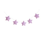 Nordic 5Pcs Cute Stars Hanging Ornaments Banner Bunting Party Kid Bed Room Decor-Purple
