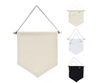 Nordic Blank Cotton Brooch Pin Badge Holder Hanging Wall Display Banner Flag-White