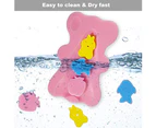 Ultra-soft Baby Bathing Sponge Mat Anti-slip Pad Infant Newborn Washing Cushion-Pink