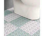 Waterproof Bath Mat Anti Slip Massage Shower Carpet DIY Stitching Puzzle Pad-White