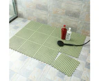 PVC Anti-Slip Hollowed Bath Mat Shower Carpet Home Toilet Bathroom Floor Pad-Yellow