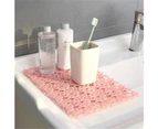 Waterproof Bath Mat Anti Slip Massage Shower Carpet DIY Stitching Puzzle Pad-Light Green