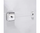 Wall-mounted Metal Clothesline Household No Drilling Retractable Drying Rope-Square