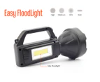 2pk LED Handheld Spotlight Torch FloodLight (Sydney Stock) Rechargeable Flashlight Torch Powerbank USB Light Torch Camping